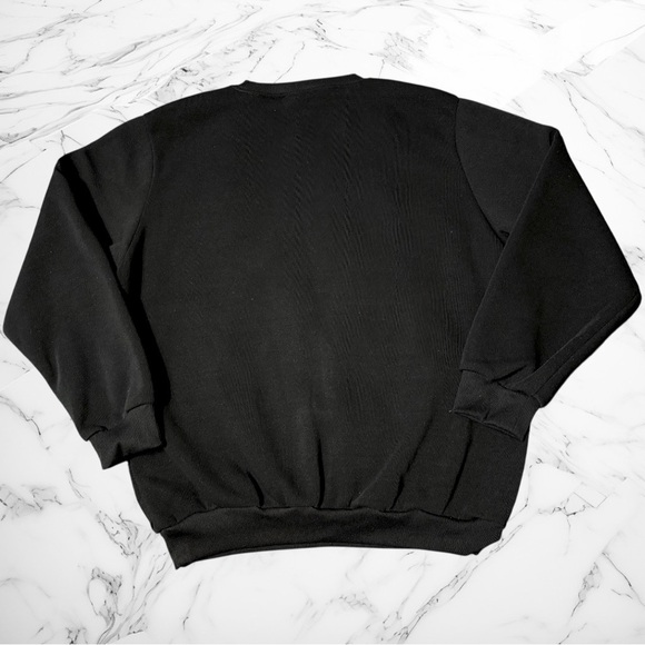 Original Deluxe “High Spirits" Trippy Icon Black Crew Neck Sweatshirt size M - Picture 3 of 3